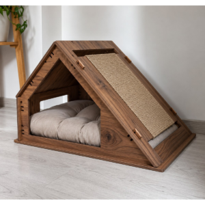 Vivonest Kedi Evi Büyük 73x52x46 cm (Ceviz Tonu)